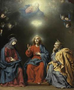 A Sagrada Família com Deus Pai e o Espírito Santo - Carlo Dolci (1616 – 1686)