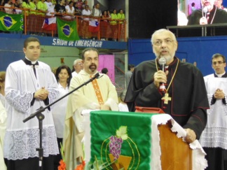 Dom Joaquim na Missa de Envio por ocasião da JMJ Rio 2013 - Ginásio Thomeozão - 20/07/2013